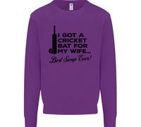 Un Cricket Pipistrello per My Wife Migliore Swap Ever Uomo Felpa Maglione