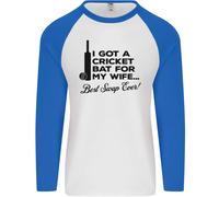 Un Cricket Pipistrello per My Wife Migliore Swap Ever Uomo L/S Baseball Maglia