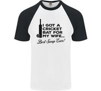 Un Cricket Pipistrello per My Wife Migliore Swap Ever Uomo S/S Baseball T-Shirt