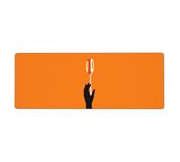 Un cucchiaio d'argento oversize tastiera e mouse pad - 30,5 x 80 cm, allevia l'affaticamento del polso e migliora l'efficienza del lavoro