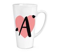 Un Cuore Alfabeto 483ml Grande Latte Tazza - Valentines Giorno Ragazza