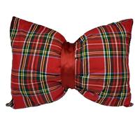 Un Cuscino Federa arredo con imbottitura cuore fiocco scozzese tartan Carezza