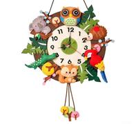 Un delizioso mestiere fare ricordi con questo divertente e interattivo DIY feltro orologio da parete Set (foreste)