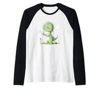 Un desiderio ruggente con questo dinosauro preistorico di tarassaco Maglia con Maniche Raglan