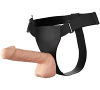 Un dildo con cinturino e potente funzione vibrante; indossabile e accessorio per il gioco.