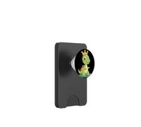 Un dinosauro felice che mostra la sua corona per gli amanti del giurassico PopSockets PopWallet per MagSafe