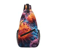 Un dipinto disegnato a mano di cellule cancerose nella borsa a tracolla borsa a tracolla borsa a tracolla borsa a tracolla tracolla tracolla cintura marsupio uomo donna