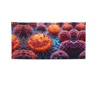 Un dipinto disegnato a mano di cellule cancerose nella stampa banner versatile per feste, migliori bandiere banner per eventi, per decorazioni per feste di compleanno