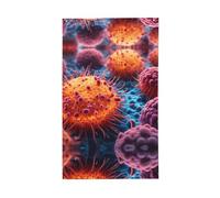 un dipinto disegnato a mano di una cellule cancerose nella stampa verticale giardino bandiera su un lato stampa Yard bandiera giorno esterno cortile decorazione del partito