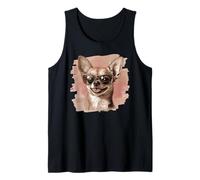Un disegno di un simpatico cane chihuahua con occhiali da sole Canotta