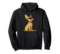 Un disegno di un simpatico cane chihuahua con occhiali da sole Felpa con Cappuccio