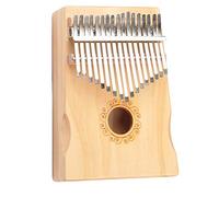 Un dito portatile pianoforte in acciaio inossidabi Pianoforte a pollice a 17 tasti - Legno di mogano Pianoforte portatile for dita, Mbira con martello for accordatura Borsa for pianoforte Istruzioni f