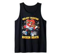 Un Divertente Cartone Animato Cuore Rosso Che Gioca Violine Canotta