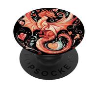 Un drago allegro con un tocco commovente PopSockets PopGrip Adesivo