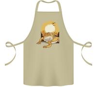 Un Drago Barbuto IN The Desert Sole Cotone Grembiule 100% Biologico