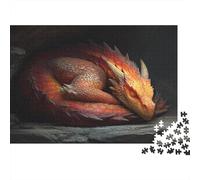 Un drago rannicchiato che dorme nella sua tana Puzzle 1000Pcs Decorazione Per La Casa. Rilassamento E Intelligence Per Adulti E Bambini Da 14 Anni 1000pcs (75x50cm)