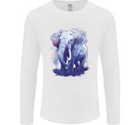 Un Elefante Acquarello Uomo Maniche