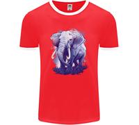 Un Elefante Acquarello Uomo Ringer Fotl