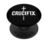 Un emblema senza tempo della fede con questo costume da crocifisso PopSockets PopGrip Adesivo