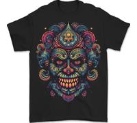 Un Evil Clown Maschera Teschio Uomo T-Shirt 100% Cotone