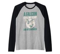 Un Falco ha Rubato Il Mio Cuore e la mia falconeria Sandwich Maglia con Maniche Raglan