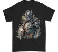 Un Fantasia Cavaliere Medievale IN Armatura Uomo T-Shirt 100% Cotone