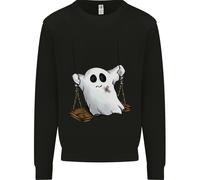 Un Fantasma Su Un'Amaca Halloween Divertente Spirito Uomo Felpa Maglione