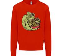 Un Felpa Jumper Chameleon Che Mangia Ramen Uomo