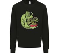 Un Felpa Jumper Chameleon Che Mangia Ramen Uomo