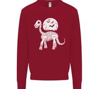 Un Felpa Jumper Per Bambini Con Scheletro Di Dinosauro E Luna Piena Halloween
