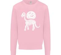 Un Felpa Jumper Per Bambini Con Scheletro Di Dinosauro E Luna Piena Halloween