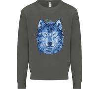 Un Felpa Jumper Polygon Wolf Per Bambini