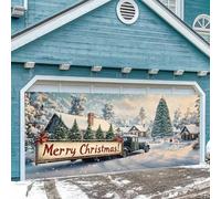 Un festivo per il tuo garage con uno striscione natalizio indispensabile per questo Natale! (B, 400 x 180 cm)