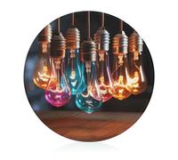 Un filo di lampadine colorate tagliere per cucina mini tagliere leggero per picnic rotondo in vetro temperato blocco con resistente ai graffi facile da pulire