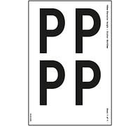 Un foglio di lettere - P - altezza 36 mm, 300 x 200 mm, vinile autoadesivo