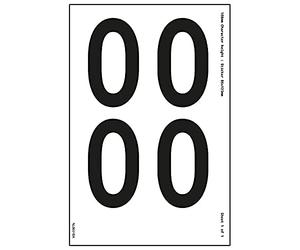 Un foglio lettera - O - altezza 76 mm, 300 x 200 mm, vinile autoadesivo