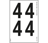 Un foglio numerico - 4 - 108 mm altezza numero - 300 x 200 mm - vinile autoadesivo