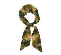 Un gatto arancione Elegante sciarpa in raso per donna Sciarpa alla moda morbida e lucida con stampa all-over Versatile da indossare come fascia per capelli o cravatta per appuntamenti e foto di via