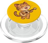 Un gatto-chitarrista divertente gatto suona la chitarra e canta PopSockets PopGrip per MagSafe