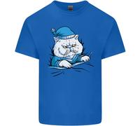 Un Gatto IN Letto Under The Duvet Uomo Cotone T-Shirt