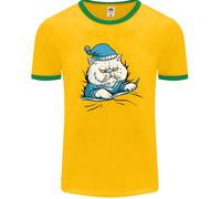 Un Gatto IN Letto Under The Duvet Uomo Ringer Fotl