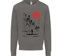 Un Giapponese Barca A Tramonto Uomo Felpa Maglione