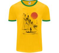 Un Giapponese Barca A Tramonto Uomo Ringer