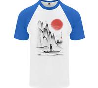 Un Giapponese Barca A Tramonto Uomo S/S Baseball T-Shirt