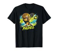 Un Giocatore di Padel alla Moda - Un Leone Che Gioca A Padel Maglietta