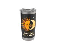 Un giorno alla volta Boho Sole Luna Donne Sobrietà Anniversario Bicchiere termico in acciaio inox doppia parete
