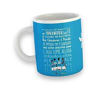 "Un giorno all'improvviso m'innamorai di te" Napoli Tazza Mug in Ceramica Personalizzata Colazione Idea Regalo Squadra del Cuore Tifosi Napoletani Papà Nonno Natale Compleanno 1926 Calcio Azzurri