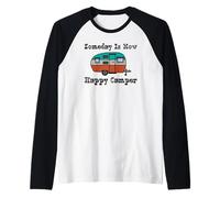 Un Giorno è Ora Felice Camper Camper Maglia con Maniche Raglan