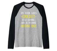 Un Giorno Senza Cricket È Come No Non Non STO Scono Nessuna Idea Maglia con Maniche Raglan