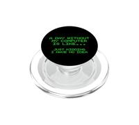 Un giorno senza il mio computer è come divertente ingegnere freelancer PopSockets PopGrip per MagSafe